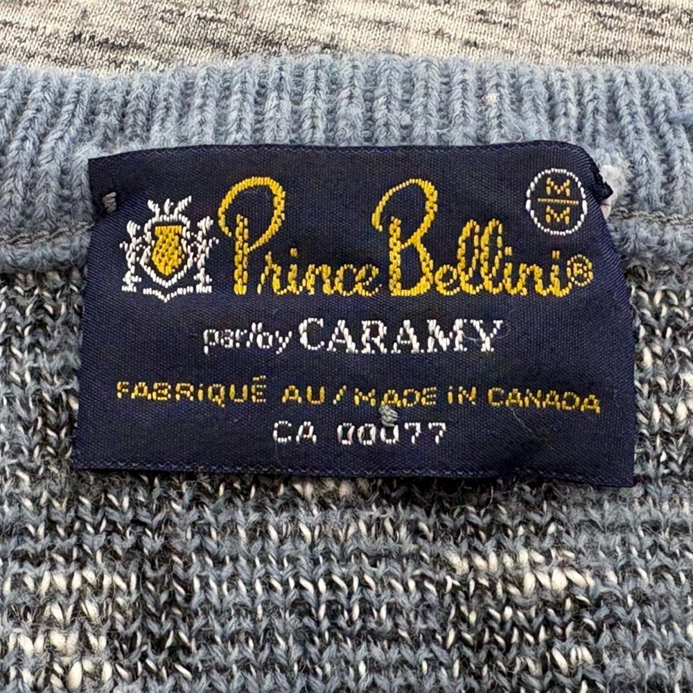 Men’s Vintage “Prince Bellini” Knit Sweater Size Medium - Picture 3 of 4